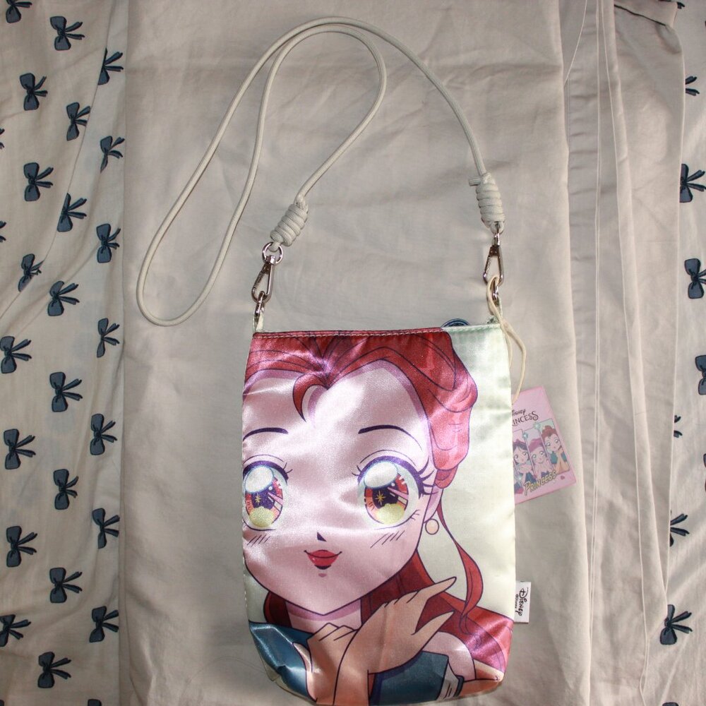 NWT MINISO Disney Women's Princess Belle Anime Crossbody Bag OS